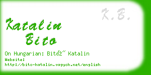 katalin bito business card